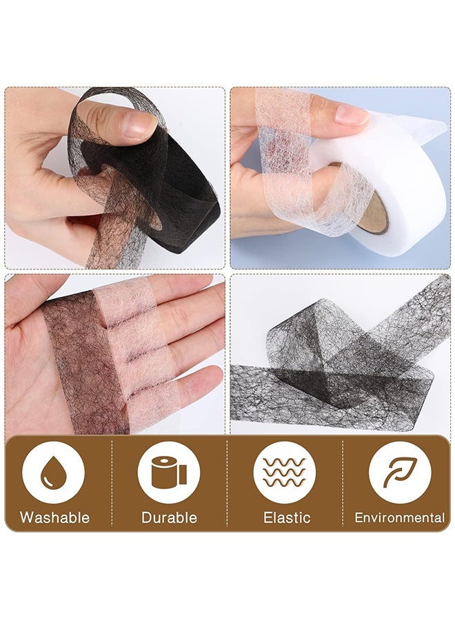 2 Rolls of Ironing Cloth Tape for Repairing Curtains,Clothes,Pants,Pillowcases (Black, White) - Image 3